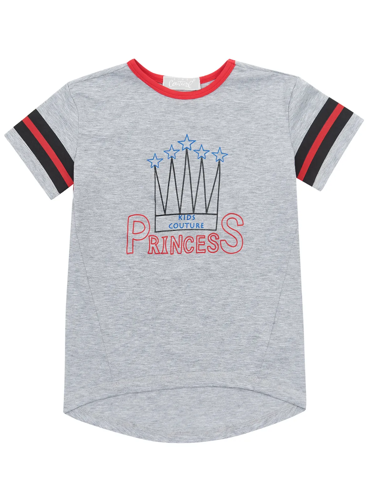 Grey Princess Hi-Lo Top by Kids Couture