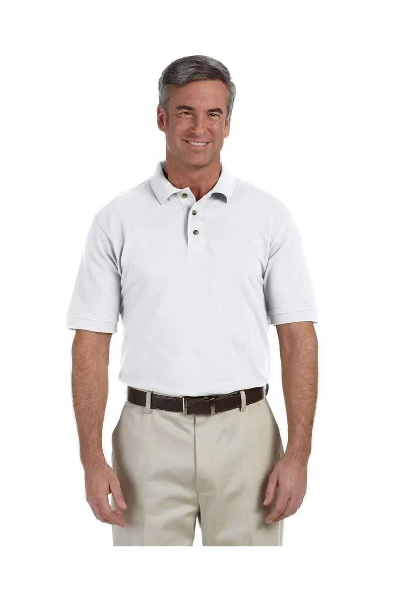 Harriton M200T: Men's Tall 6 oz. Ringspun Cotton Pique Short-Sleeve Polo