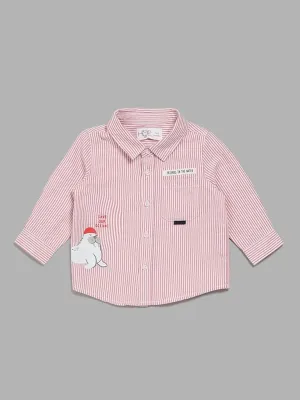 HOP Baby Striped Pink Shirt