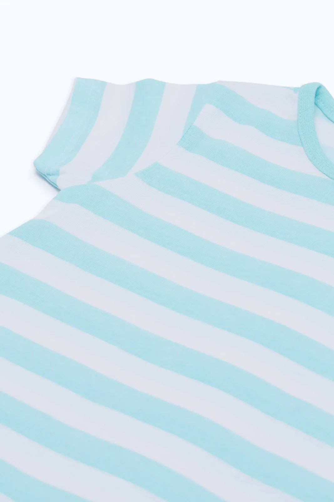 Infant Girls Blue Striped T-Shirt