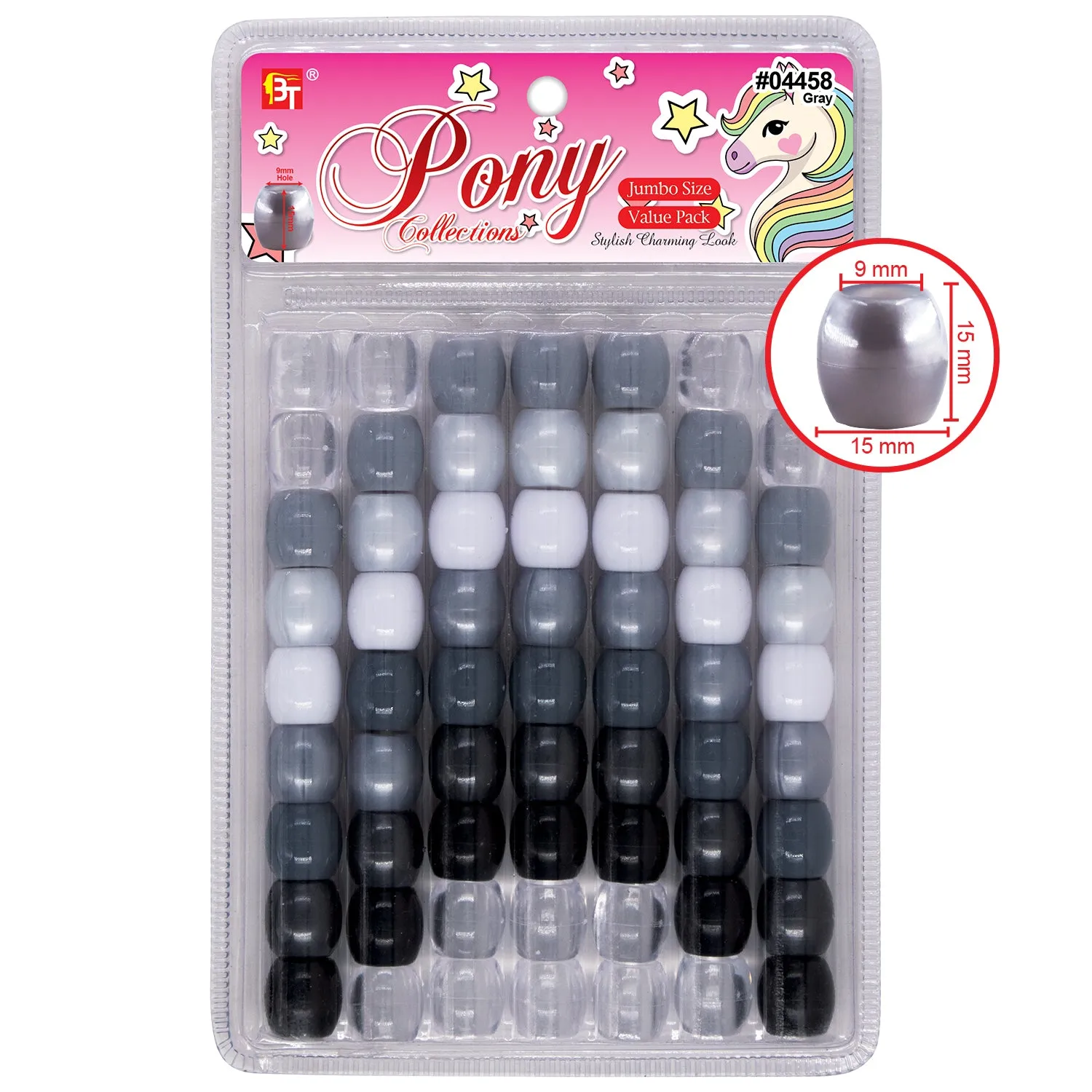 Jumbo Pearl Color Round Beads Value Pack (63 pcs)