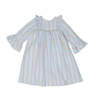 Marty Blue and Brown Stripe Dress