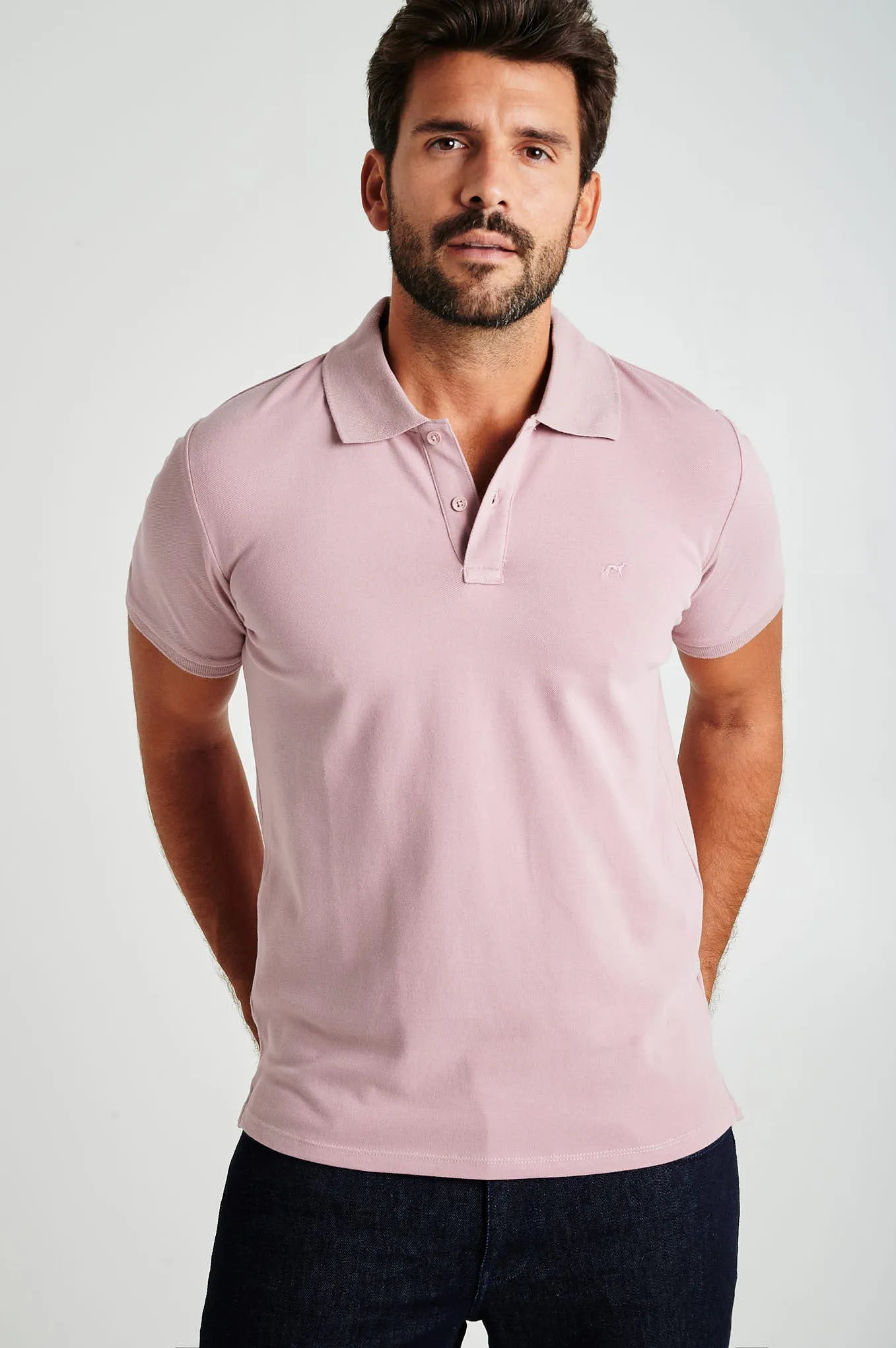 Men's slim fit organic cotton piquet polo