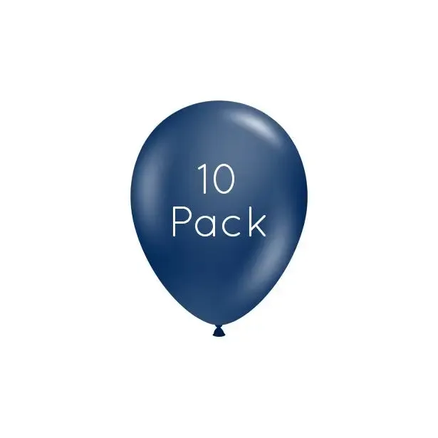 Metallic Midnight Blue Mini Balloons - 10 Pkt