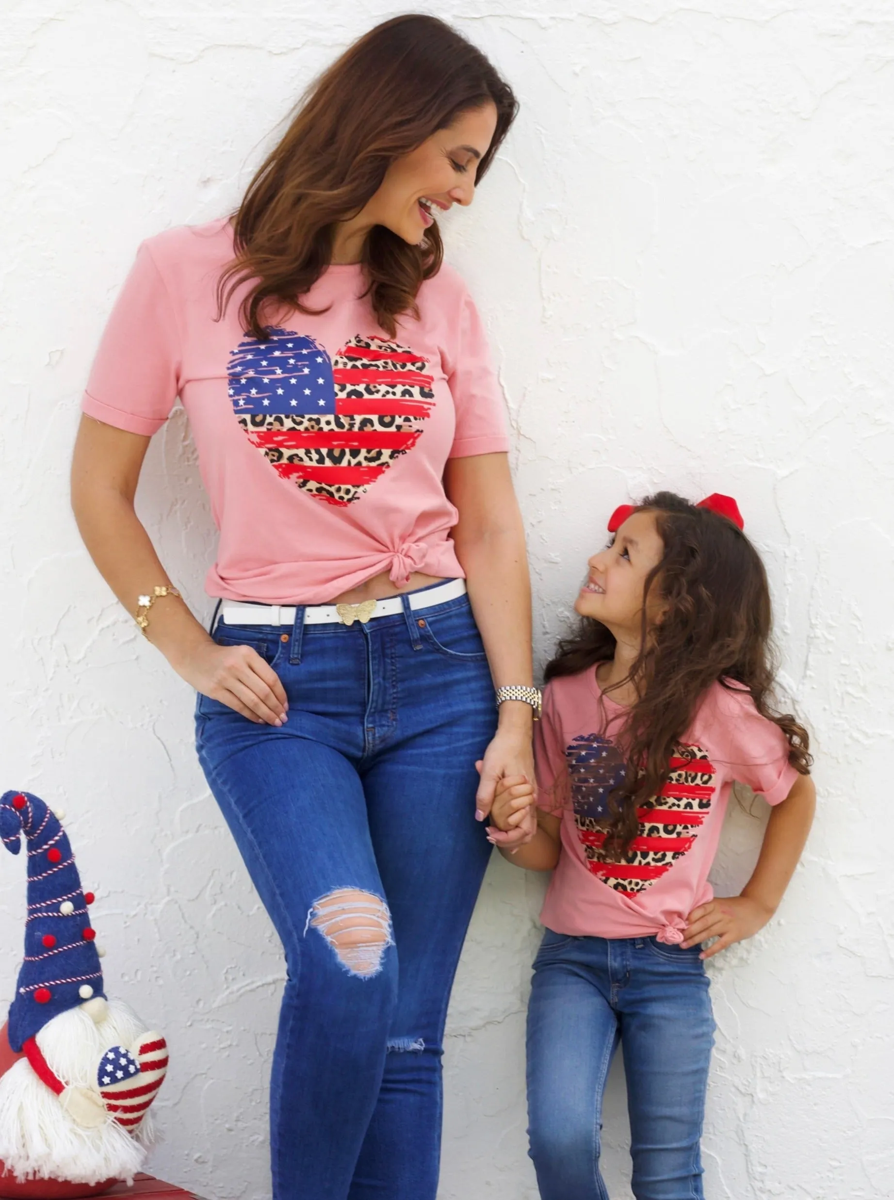 Mommy and Me Patriotic Heart Top