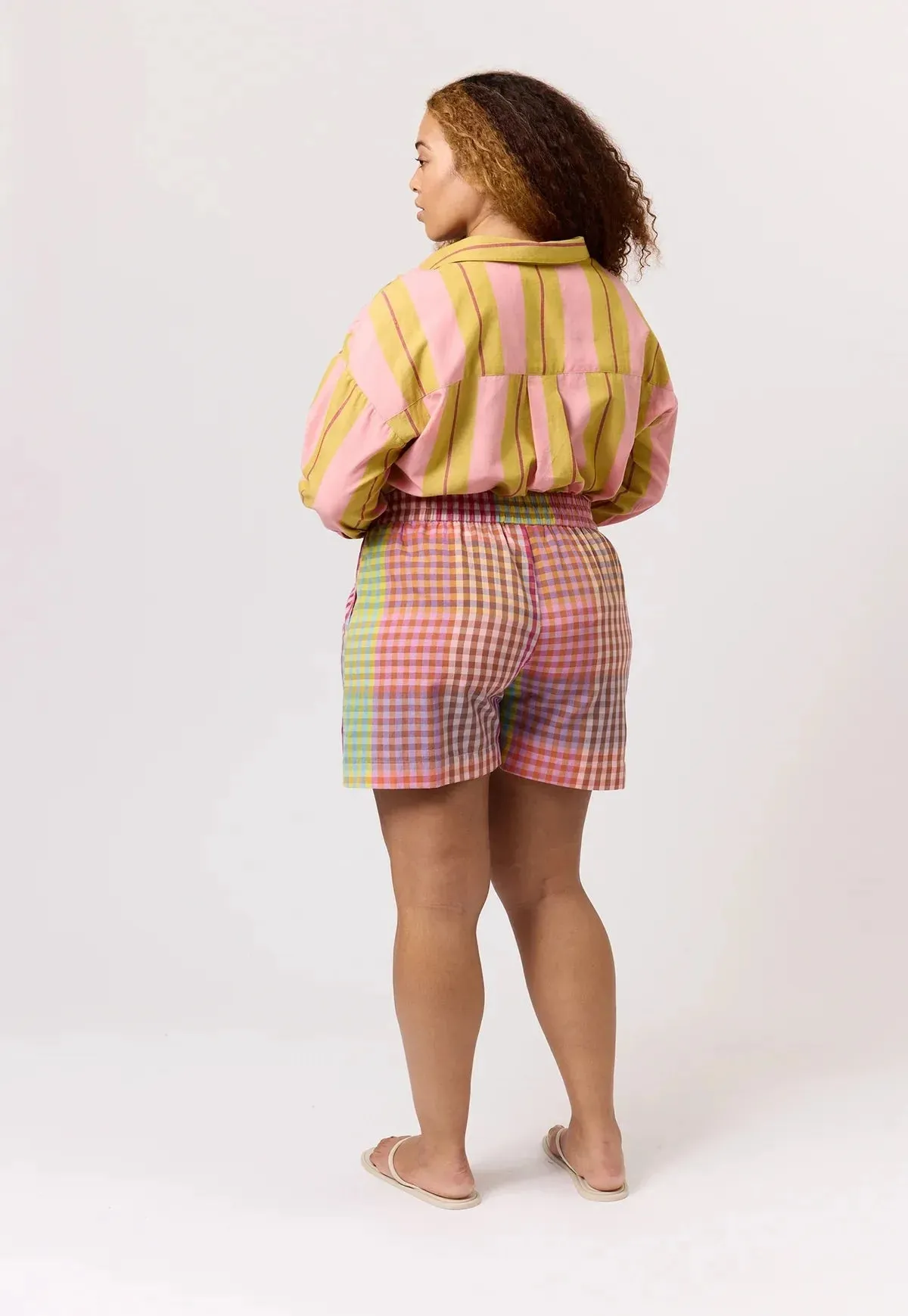 Nancybird Zana Short in Sunrise Check