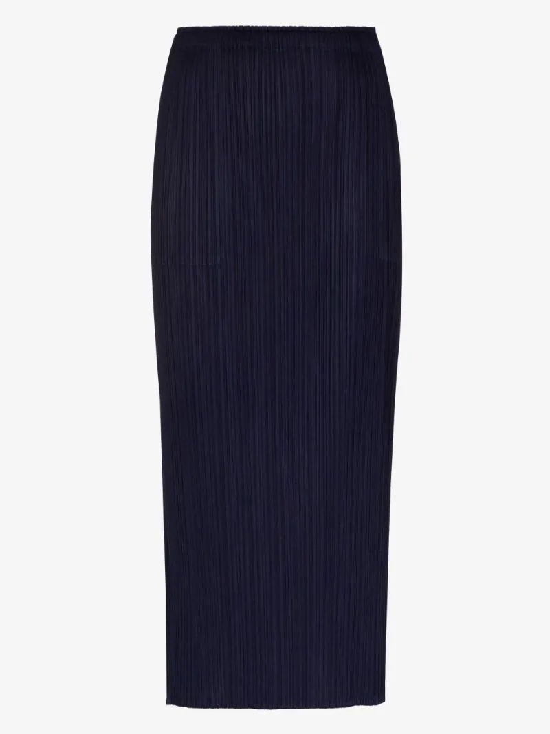 New Colorful Basics 4 Skirt in Navy by Pleats Please Issey Miyake