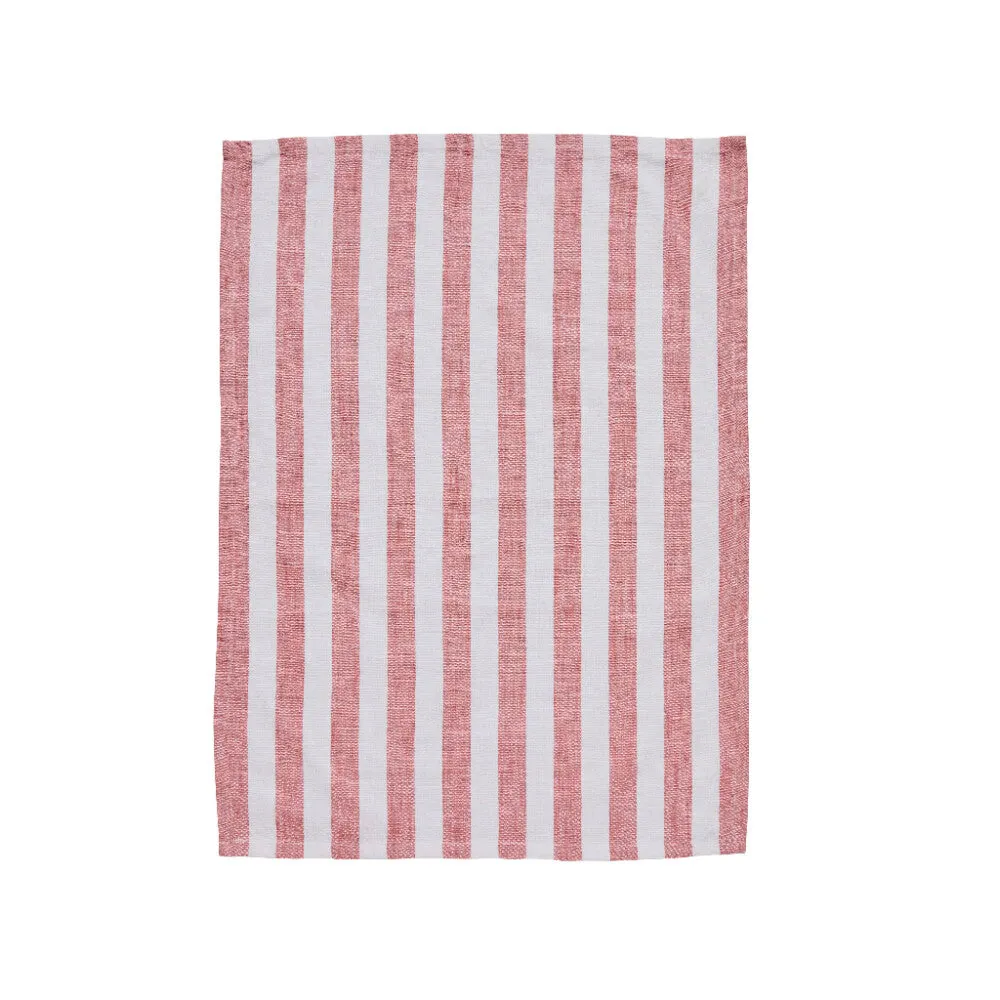 Olivia tea towel 70x50 cm. red striped