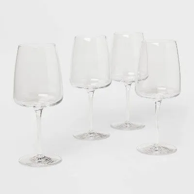 Open Box - 4pk Simsbury Wine Glasses White - Threshold