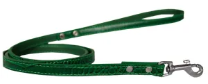 Plain Croc Leash Emerald Green 1-2'' Wide X 4' Long