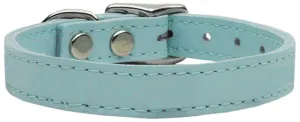 Plain Leather Collars Baby Blue 26