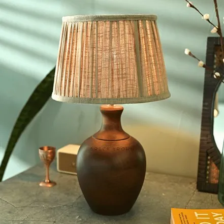 Potra Night Lamp | Handcrafted Mango Wood Table Lamp