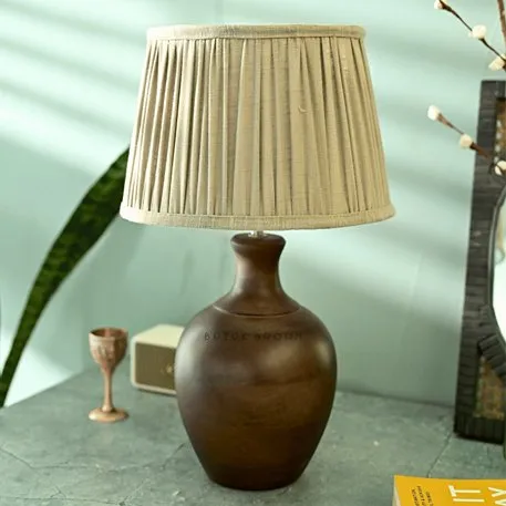 Potra Night Lamp | Handcrafted Mango Wood Table Lamp