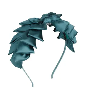 Project 6 Pleated Ribbon Headband -Teal