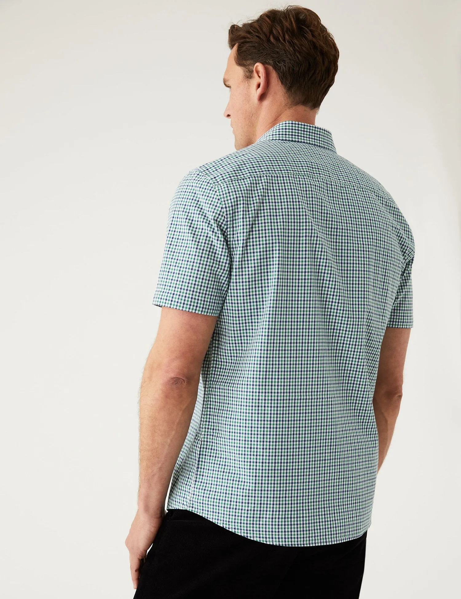 Pure Cotton Gingham Check Oxford Shirt