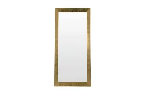 Regal Modern Crocodile Lacquer Mirror Gold