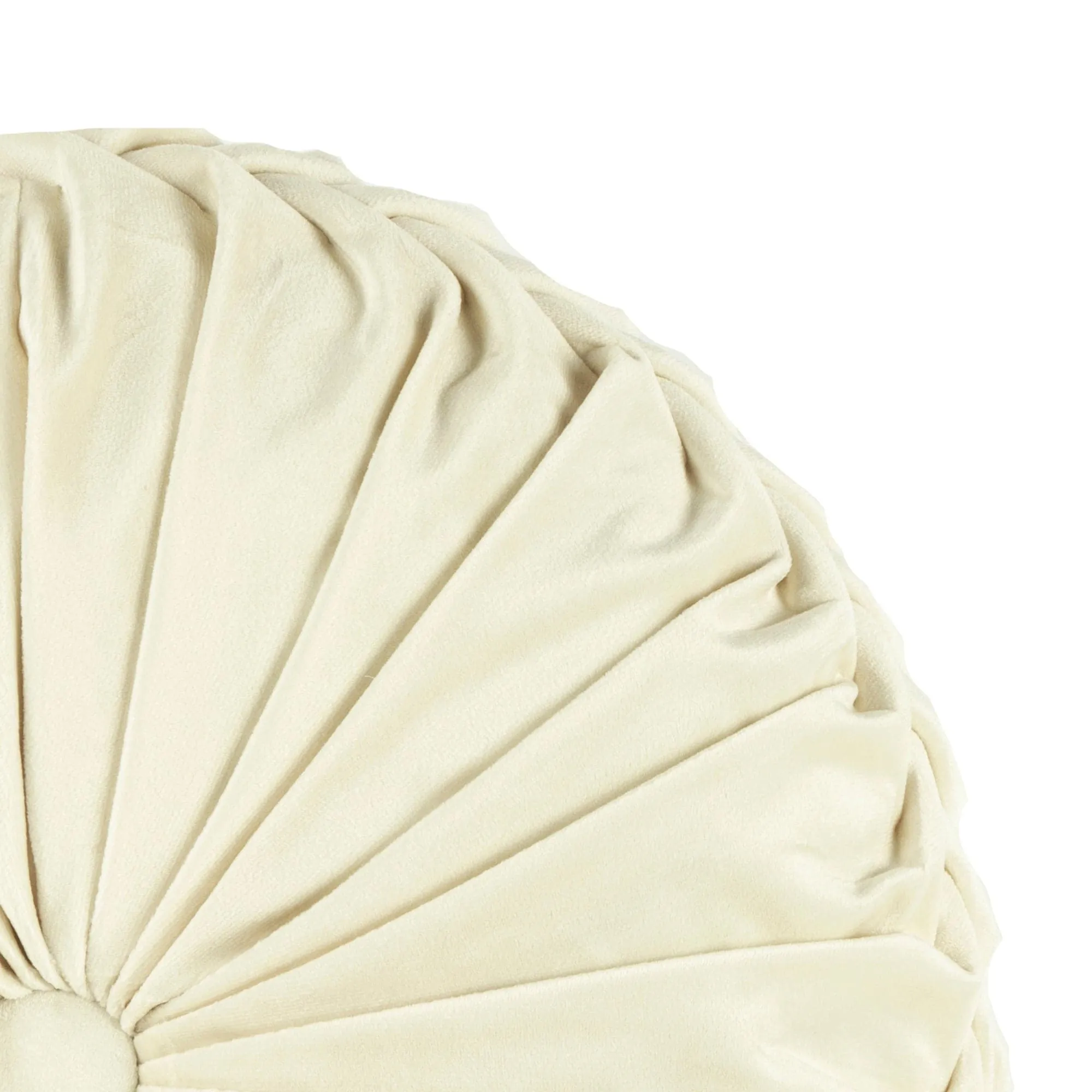 Round Pleated Soft Velvet Throw Pillow