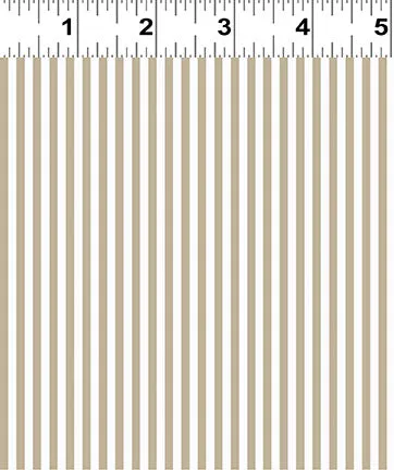 Sandy Toes - Stripes Taupe by Anita Jeram for Clothworks