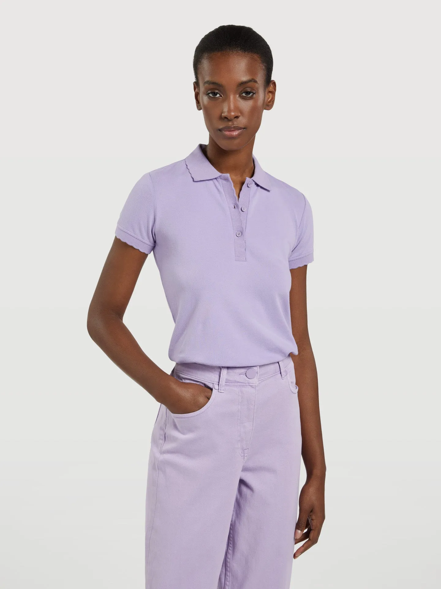 Scalloped Polo Piquet