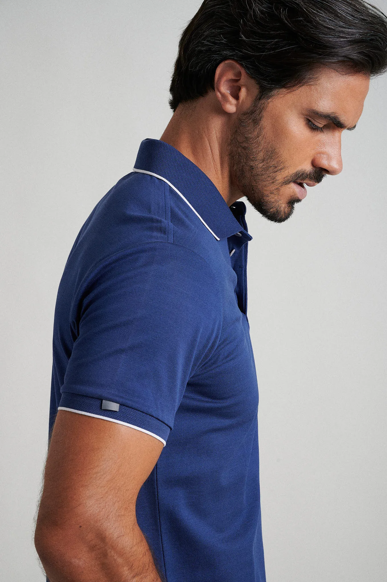 Short sleeve mercerized cotton polo piquet