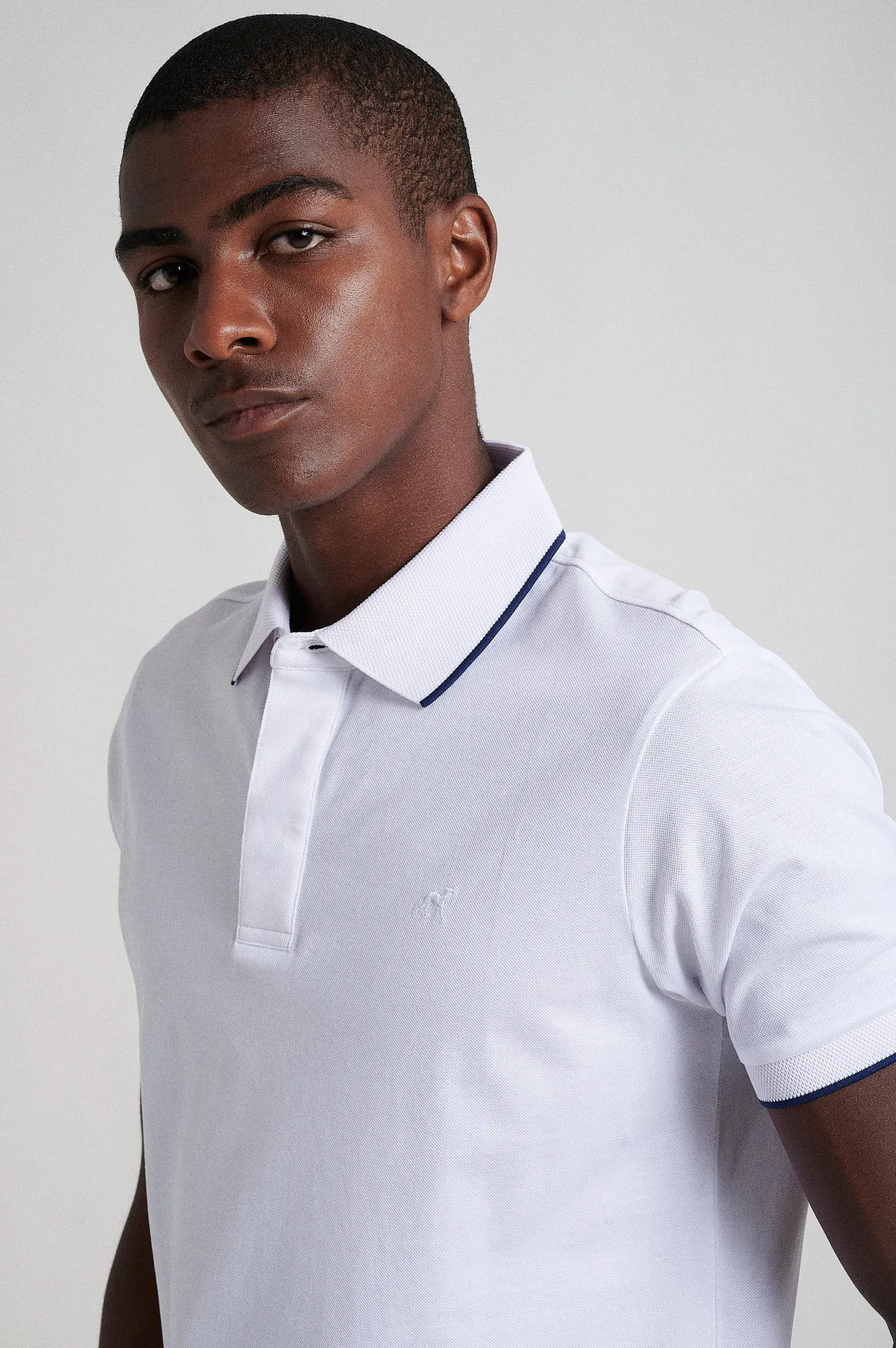 Short sleeve mercerized cotton polo piquet