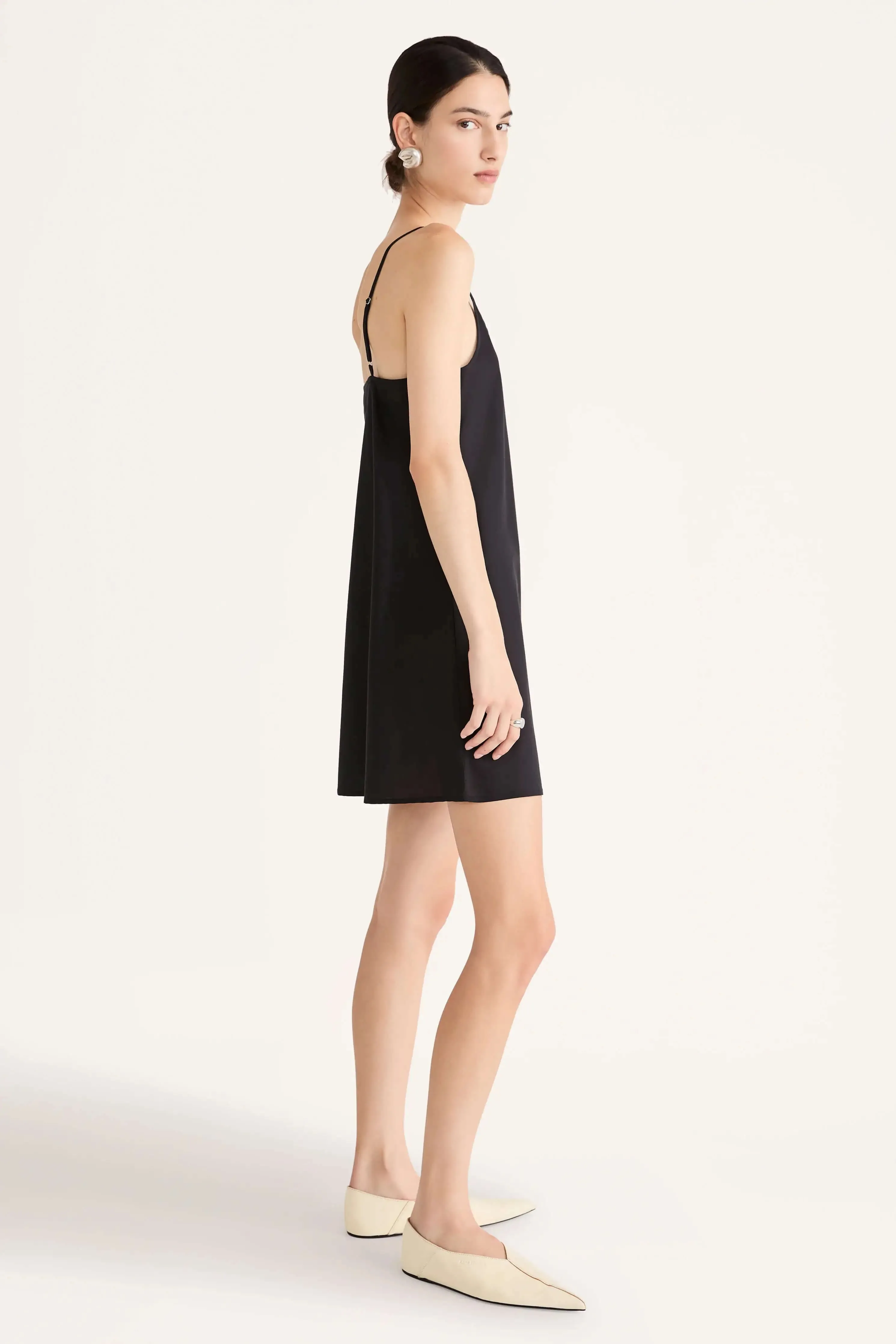 Short Slip Dress in Black