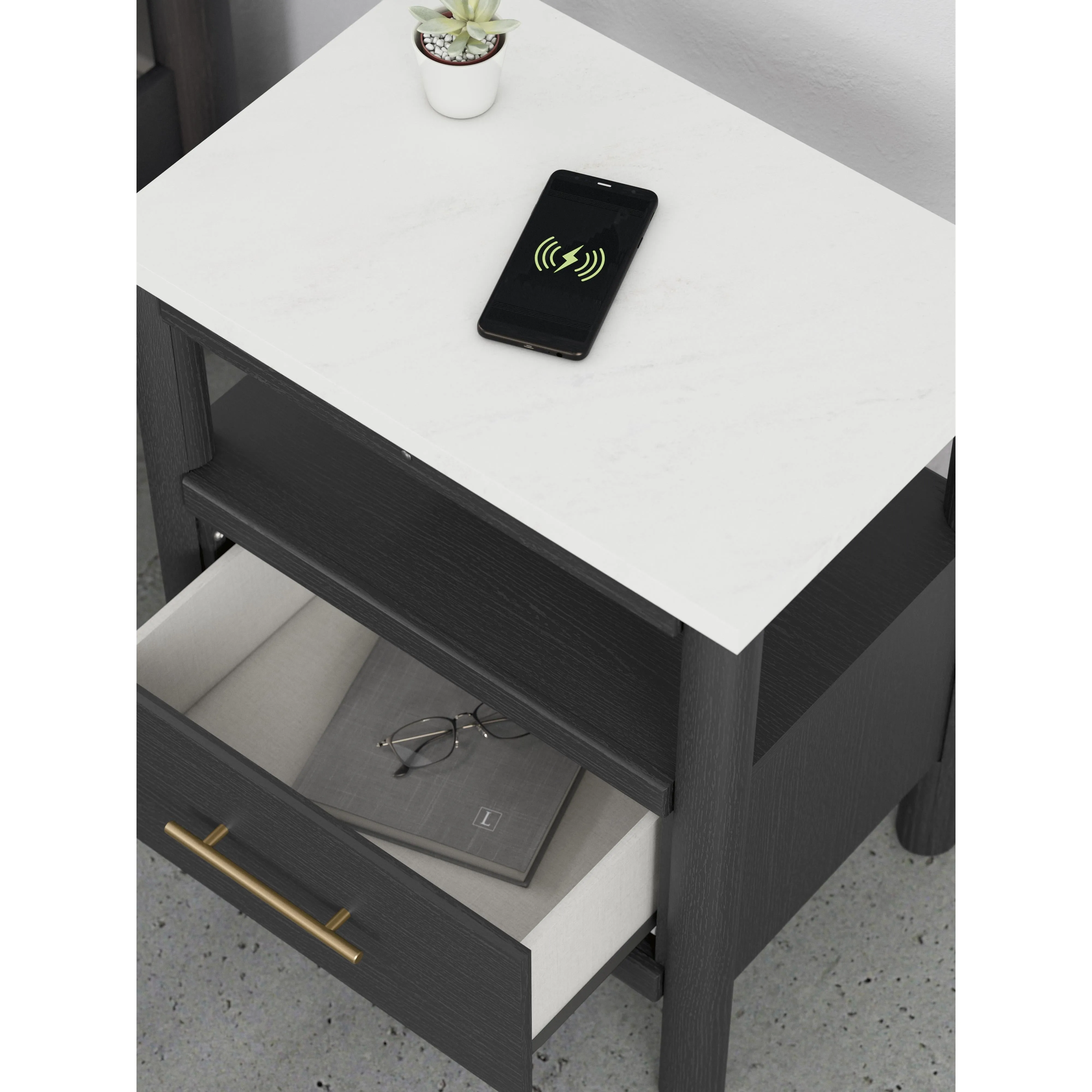 Signature Design by Ashley Cadmori 1-Drawer Nightstand B2616-91