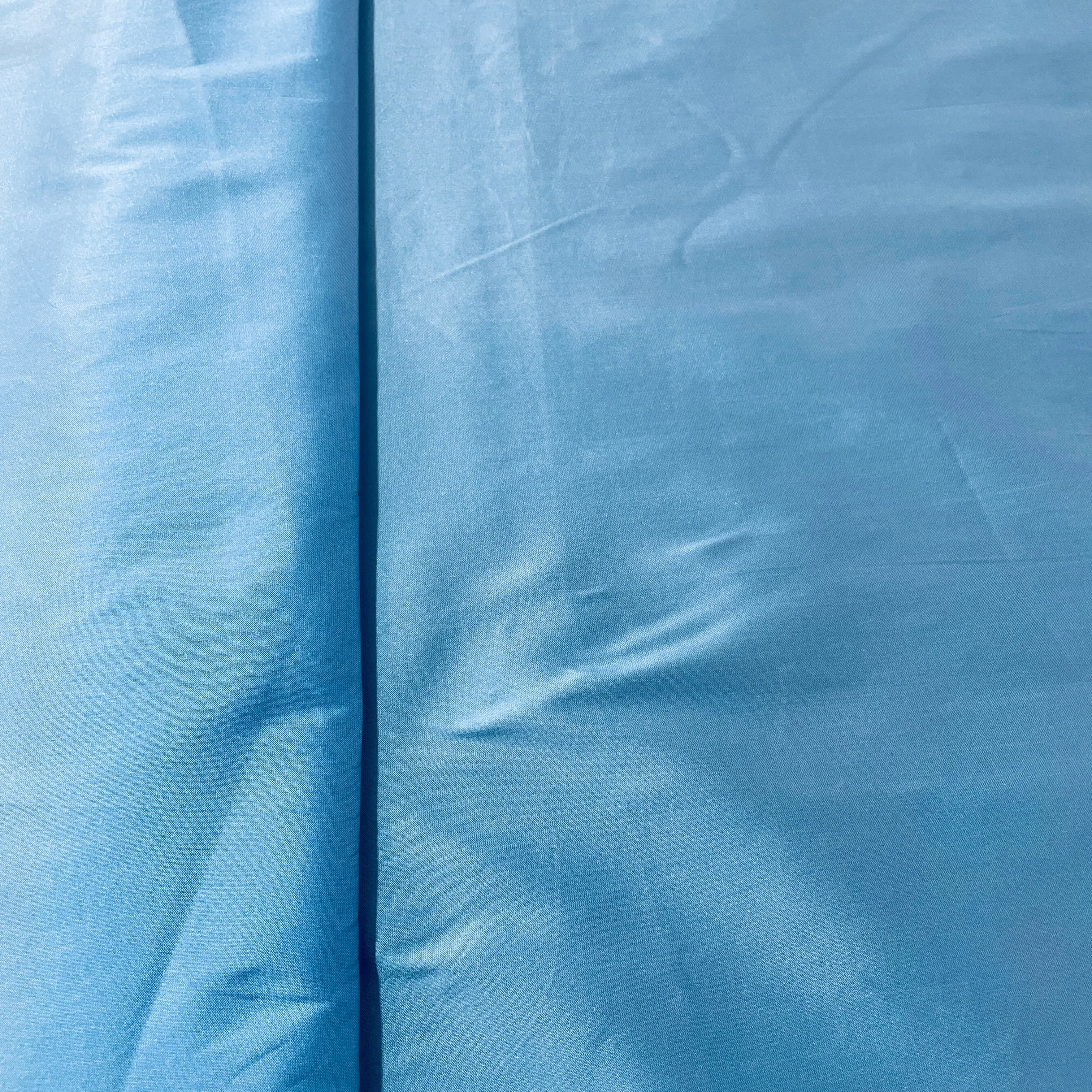 Sky Blue Solid Silk Taffeta Fabric