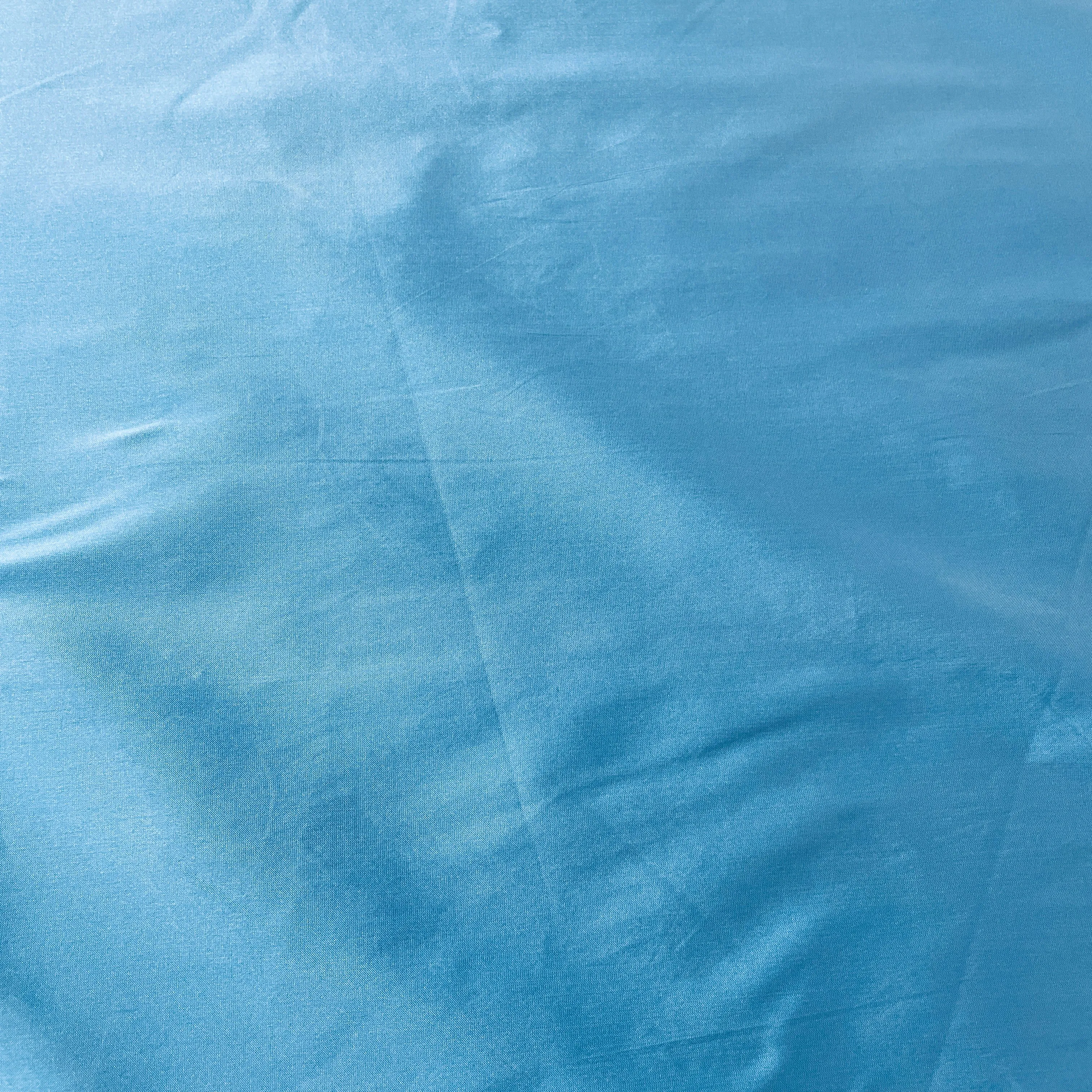 Sky Blue Solid Silk Taffeta Fabric