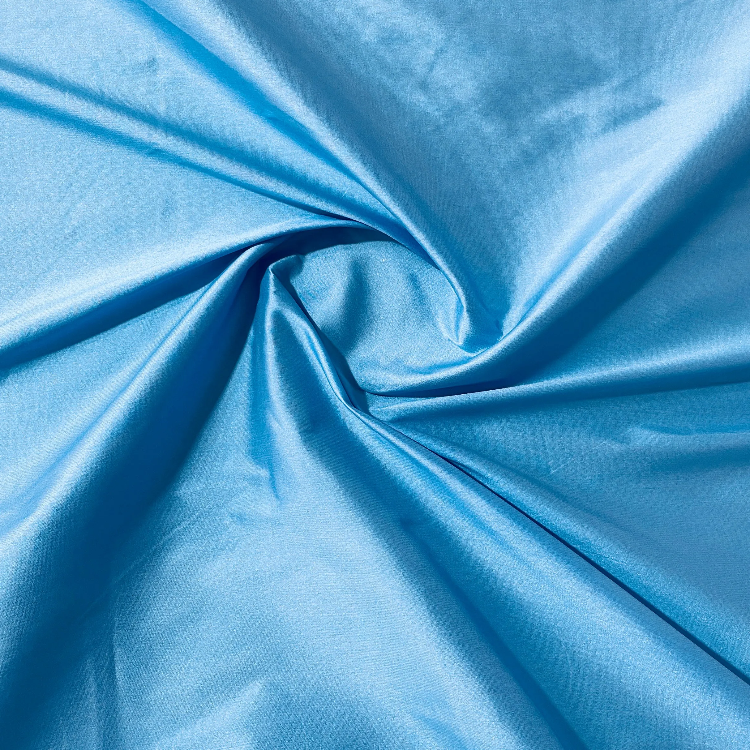 Sky Blue Solid Silk Taffeta Fabric