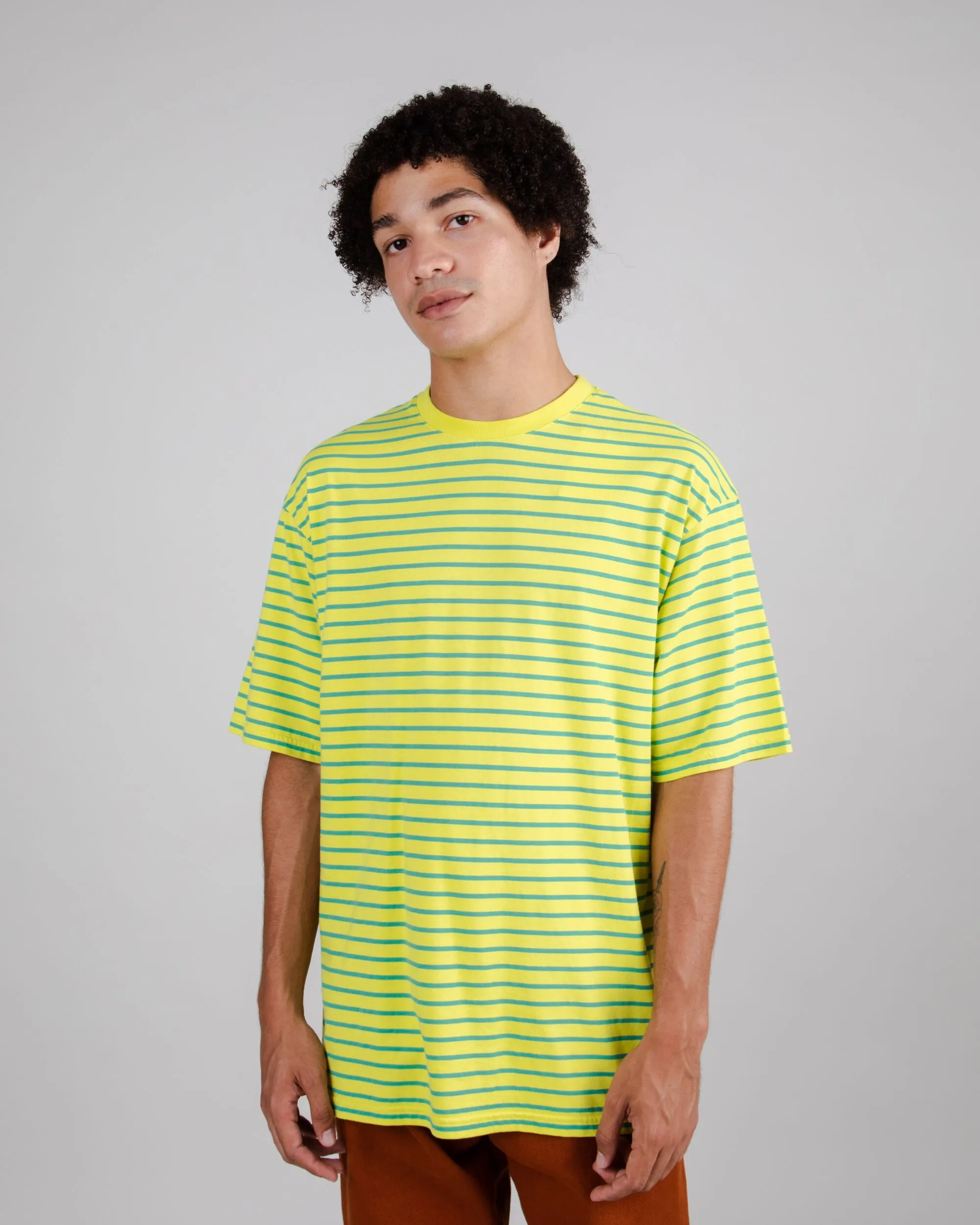 Stripes Oversize T-shirt Lime