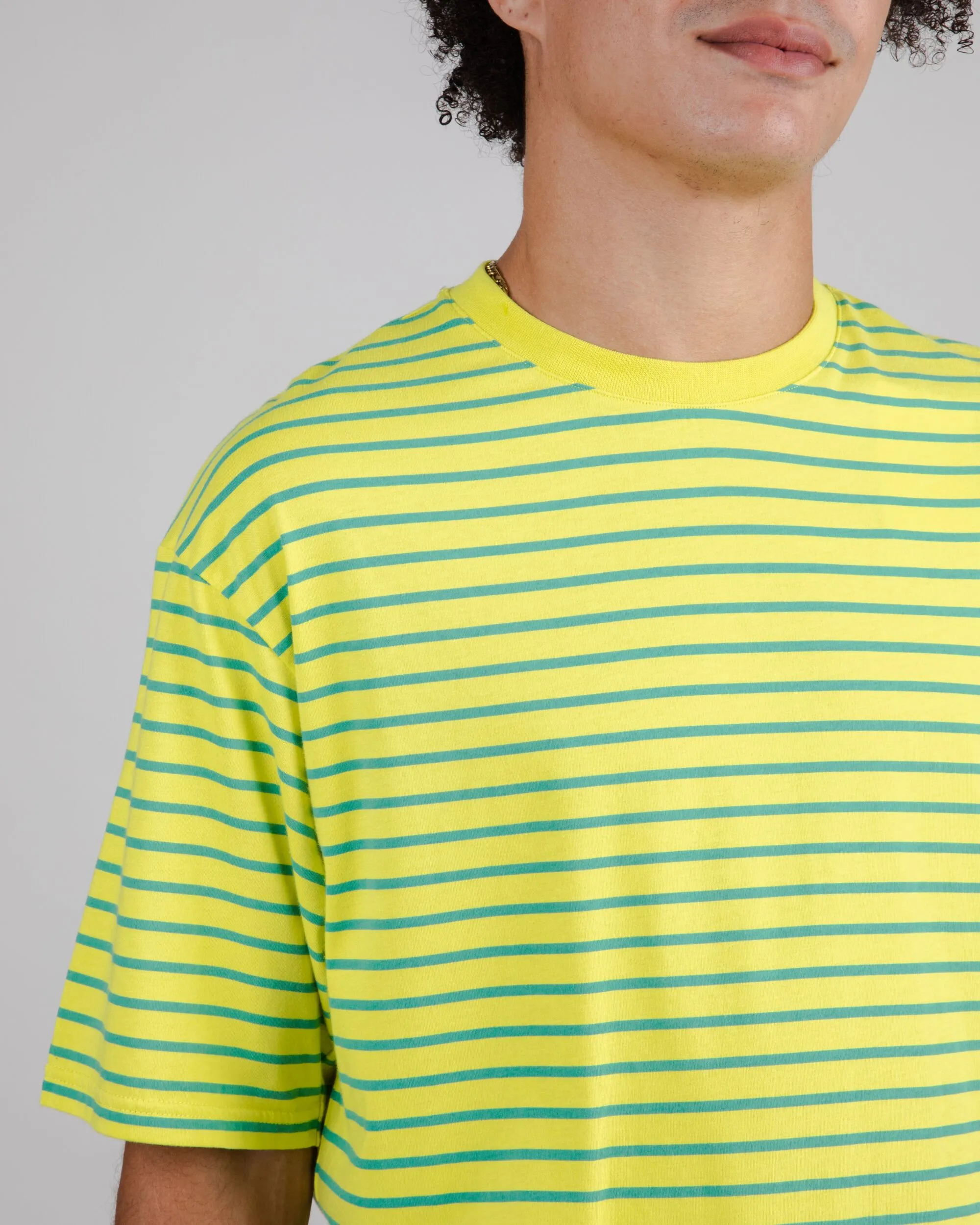 Stripes Oversize T-shirt Lime