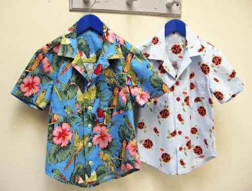 THOMAS SHIRT casual shirt for boys & girls 2-14 years. Hawaiian shirt pdf sewing pattern.