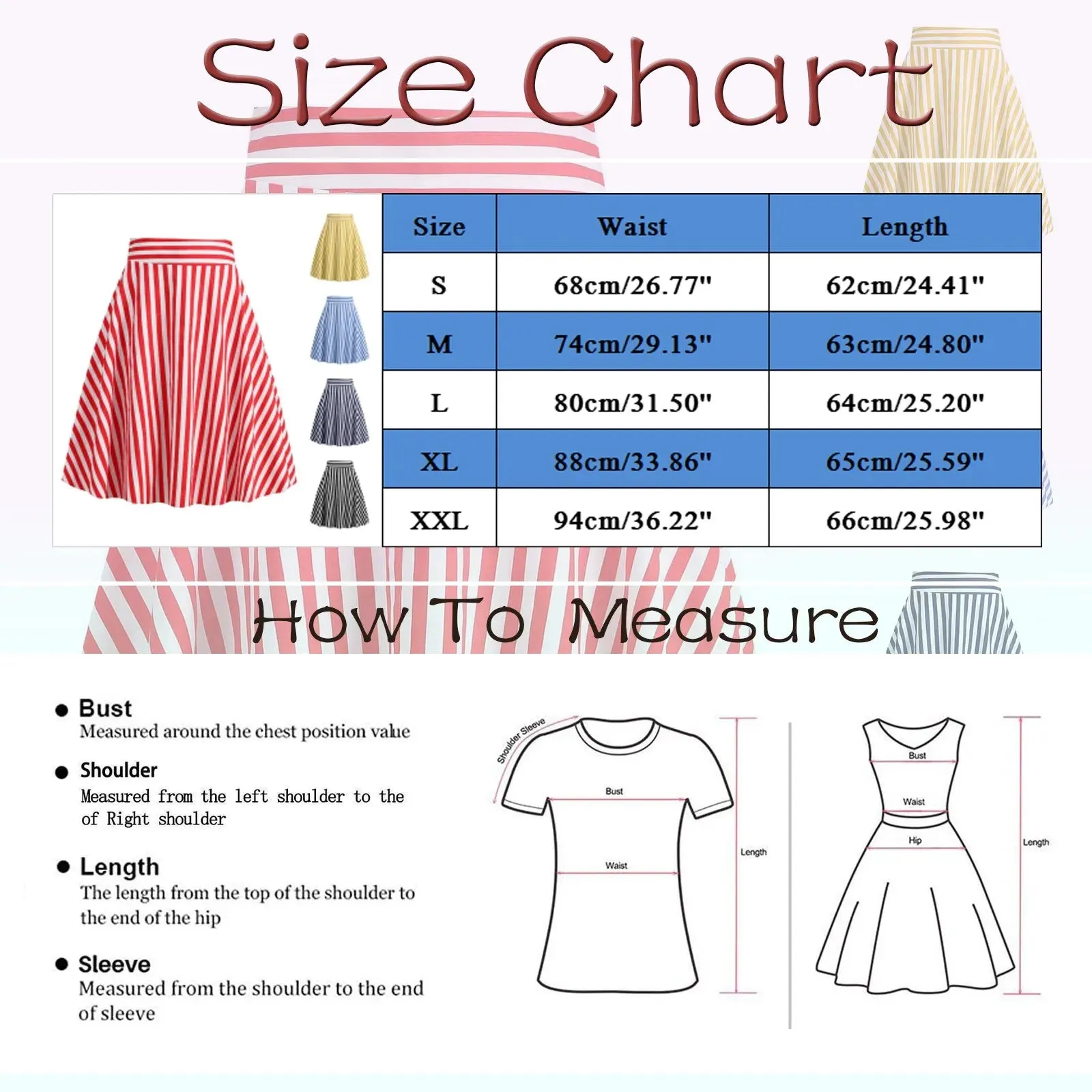 Uniwim High Waist Stripe Pleated A Line Half Skirt Korean Vintage Street All Match Knee High Skirts Summer Girls Student Short Falda