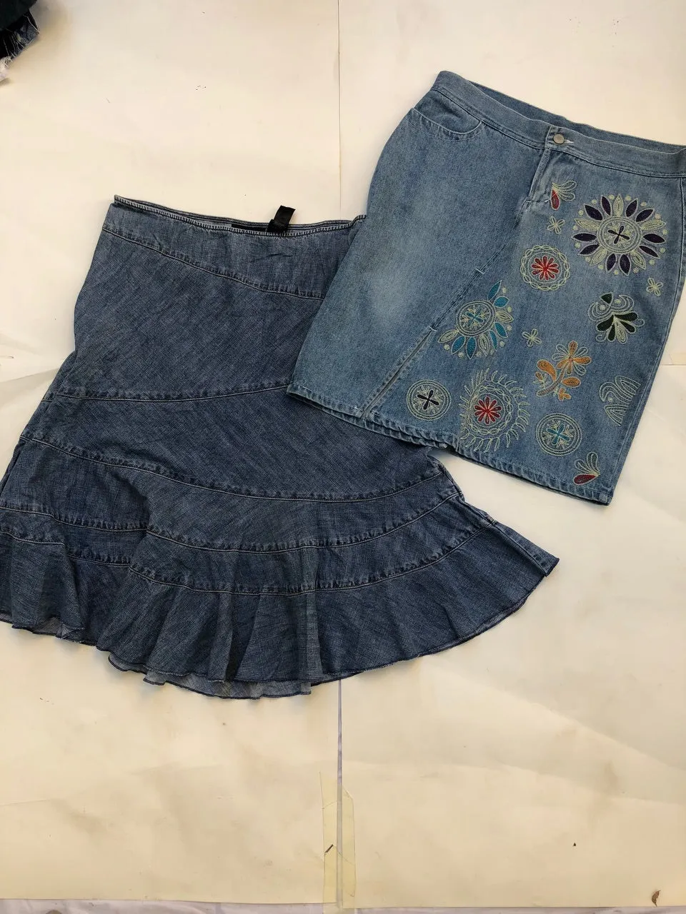 Y2K Denim and CheerLeader Skirts- F-088- 13 Pieces