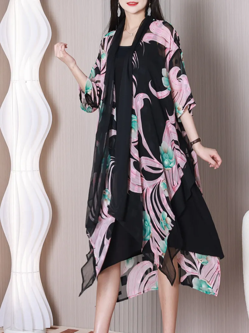 You Are The Love Scarf Collar A-line Dress