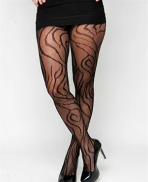 Zebra Stripes Net Nylons