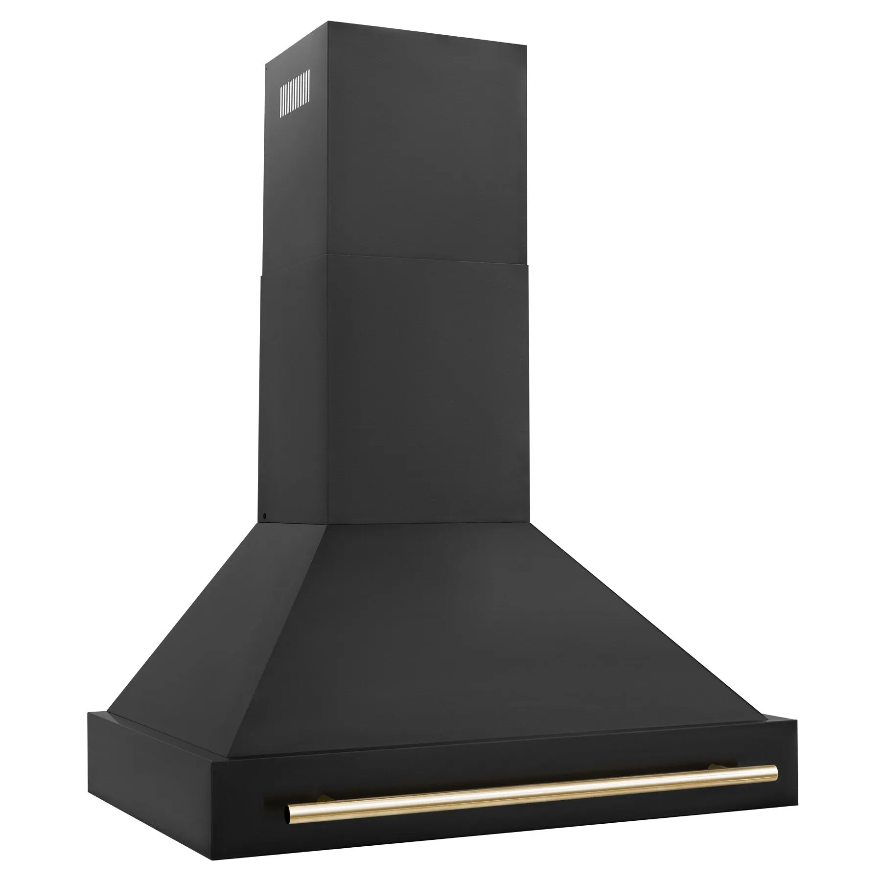 ZLINE 36" Autograph Edition Black Stainless Steel Range Hood with Gold Handle (BS655Z-36-G)